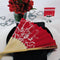 Contemporary Hearts Fan - Ruby (Pack of 6)-Wedding Parasols Umbrellas & Fans-JadeMoghul Inc.
