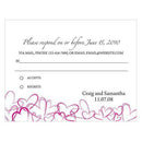 Contemporary Hearts RSVP Indigo Blue (Pack of 1)-Weddingstar-Fuchsia-JadeMoghul Inc.