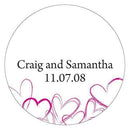 Contemporary Hearts Small Sticker Indigo Blue (Pack of 1)-Wedding Favor Stationery-Black-JadeMoghul Inc.