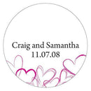 Contemporary Hearts Small Sticker Indigo Blue (Pack of 1)-Wedding Favor Stationery-Teal Breeze-JadeMoghul Inc.