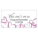 Contemporary Hearts Small Ticket Indigo Blue (Pack of 120)-Reception Stationery-Pastel Pink-JadeMoghul Inc.