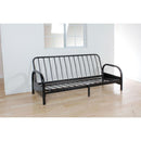 Contemporary Metal Adjustable Sofa Frame with Metal Armrests, Black-Living Room Furniture-Black-Metal-JadeMoghul Inc.