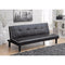 Contemporary Sofa Bed, Black-Sleeper Sofas-BLACK-JadeMoghul Inc.