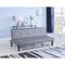 Contemporary Sofa Bed, Gray-Sleeper Sofas-Gray-PVC-JadeMoghul Inc.