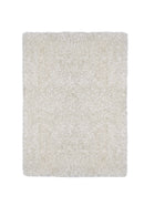 Contemporary Style Polyester Area Rug With cotton Backing, White-Rugs-White-Cotton & Polyester-JadeMoghul Inc.