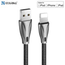 Coolreall Lightning to USB Cable For iPhone Cable X 8 7 6S 6 Plus SE 5S 5 Fast Charging For iPhone Charger Mobile Phone Cables-Black-1m-JadeMoghul Inc.