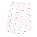 Coral Triangles Flannel Swaddle Blanket-TRI-JadeMoghul Inc.