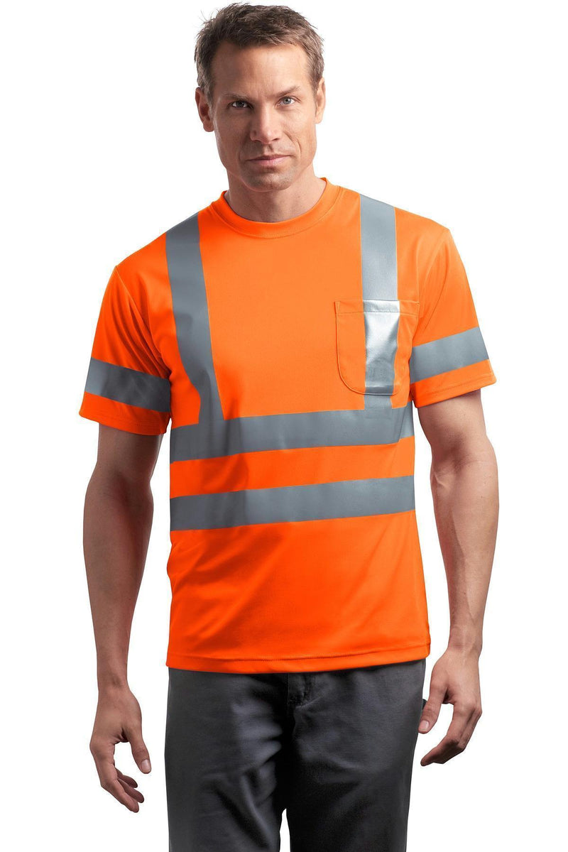 CornerStone - ANSI 107 Class 3 Short Sleeve Snag-Resistant Reflective T-Shirt. CS408-Workwear-Safety Orange-2XL-JadeMoghul Inc.