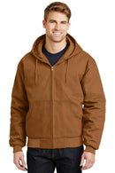 CornerStone- Duck Cloth Hooded Work Jacket. J763H-Outerwear-Duck Brown-6XL-JadeMoghul Inc.