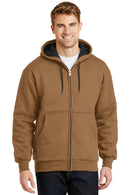 CornerStone- Heavyweight Full-Zip Hooded Sweatshirt with Thermal Lining. CS620-Sweatshirts/Fleece-Duck Brown-6XL-JadeMoghul Inc.