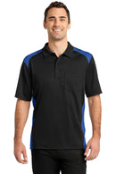 CornerStoneSelect Snag-Proof Two Way Colorblock Pocket Polo. CS416-Workwear-Black/ Royal-4XL-JadeMoghul Inc.