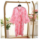 Cotton Bathrobes Summer Cotton Robes for Women Cotton Kimono Robes Floral Spa Robe Women Pajamas Japanese Kimono Yukata-as the picture shows 4-M-JadeMoghul Inc.