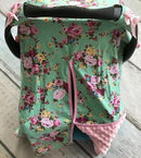 cotton new free shipping baby Car Seat Canopy cover infant children animal deer dinosaur owl carseat cover baby canopies-mint floral-JadeMoghul Inc.