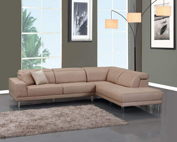 Couches Cheap Sectional Couch - 117" X 50" X 30" Beige RAF Sectional HomeRoots