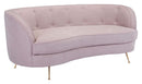 Couches Couch - 71.3" x 38.6" x 29.5" Pink, Polyblend, Zinc Alloy, Pinewood, Plywood & MDF, Sofa HomeRoots