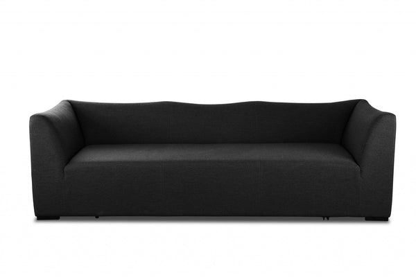 Couches Couch - 93" X 33" X 28" Charcoal Aluminum Sofa HomeRoots
