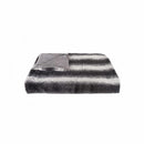 Couches Couch Throws - 50" x 60" Irving Charcoal/White Fur - Throw HomeRoots