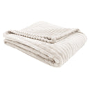 Couches Couch Throws - 50" x 60" Ivory, Ultra Soft Ribbed Style - Throw HomeRoots