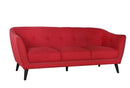 Couches Couches - 76" X 34" X 31" Red Polyester Sofa HomeRoots