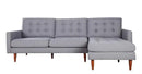 Couches Grey Sectional Couch - 105" X 61" X 38" Gray Polyester Raf Sectional HomeRoots