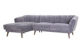 Couches Grey Sectional Couch - 98" X 60" X 30" Gray Polyester Laf Sectional HomeRoots