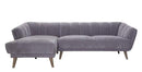 Couches Grey Sectional Couch - 98" X 60" X 30" Gray Polyester Laf Sectional HomeRoots