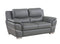 Couches Loveseat Couch - 37" Chic Grey Leather Loveseat HomeRoots