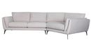 Couches Sectional Couch - 134" X 65" X 35" Oatmeal Polyester Raf Sectional HomeRoots