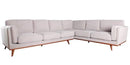 Couches Sectional Couch - 95" X 123" X 34" Light Taupe Polyester Laf Sectional HomeRoots