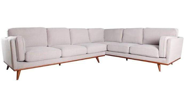 Couches Sectional Couch - 95" X 123" X 34" Light Taupe Polyester Laf Sectional HomeRoots