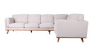 Couches Sectional Couch - 95" X 123" X 34" Light Taupe Polyester Laf Sectional HomeRoots