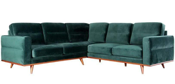 Couches Sectional Couch - 96" X 97" X 36" Green Polyester Sectional HomeRoots