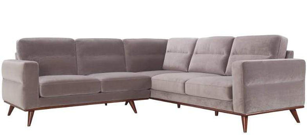 Couches Sectional Couch - 96" X 97" X 36" Taupe Polyester Sectional HomeRoots
