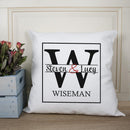 Christmas Presents Couple Monogram Cushion Cover