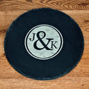 Cheese Board Ideas Couples Monogram Round Slate Cheese Board