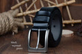 COWATHER cowhide genuine leather belts for men brand Strap male pin buckle vintage jeans belt 100-150 cm long waist 30-52 XF001-XF002 black-100cm-JadeMoghul Inc.