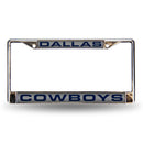 Honda License Plate Frame Cowboys Silver Laser Chrome Frame