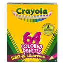 CRAYOLA COLORED PENCILS 64 COUNT-Arts & Crafts-JadeMoghul Inc.