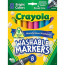 CRAYOLA WASHABLE 8CT BRIGHT COLORS-Arts & Crafts-JadeMoghul Inc.