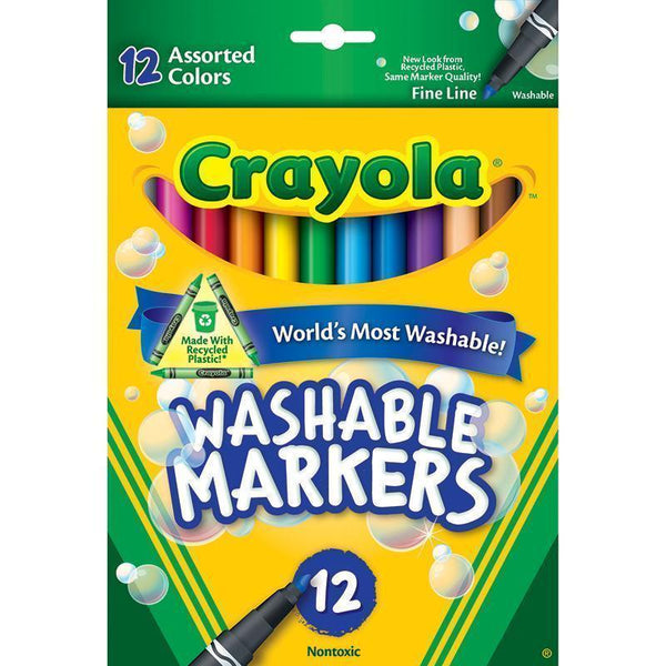 CRAYOLA WASHABLE MARKERS 12CT ASST-Arts & Crafts-JadeMoghul Inc.