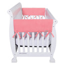 CribWrap Wide 2 Short Coral Fleece Rail Covers-CORAL-JadeMoghul Inc.