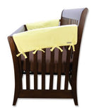 CribWrap Wide 2 Short Yellow Fleece Rail Covers-YLW-JadeMoghul Inc.