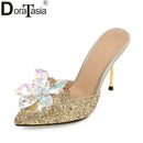 Crystal Fashion High Heels Party Shoes-Gold-4-JadeMoghul Inc.