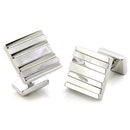 Cufflink Cufflinks For Men LO687 Rhodium Brass Cufflink with Precious Stone Alamode Fashion Jewelry Outlet