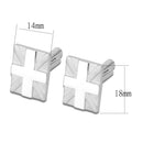 Cufflinks LO4733 Matte Rhodium & Rhodium Brass Cufflink