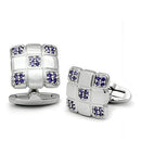Vintage Cufflinks LO2296 Rhodium Brass Cufflink with AAA Grade CZ