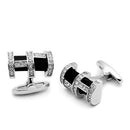 Vintage Cufflinks LO2629 Rhodium Brass Cufflink with Top Grade Crystal