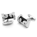 Vintage Cufflinks LO2630 Rhodium Brass Cufflink with Top Grade Crystal
