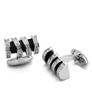 Vintage Cufflinks LO2633 Rhodium Brass Cufflink with Top Grade Crystal