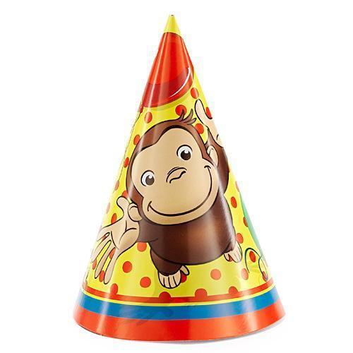 Curious George Party Hats [8 Per Pack]-Toys-JadeMoghul Inc.